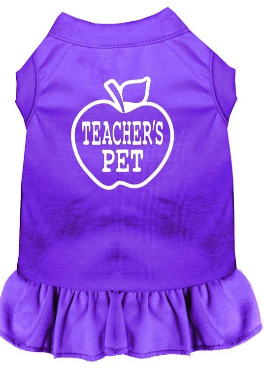 Teachers Pet Screen Print Dress Purple Med